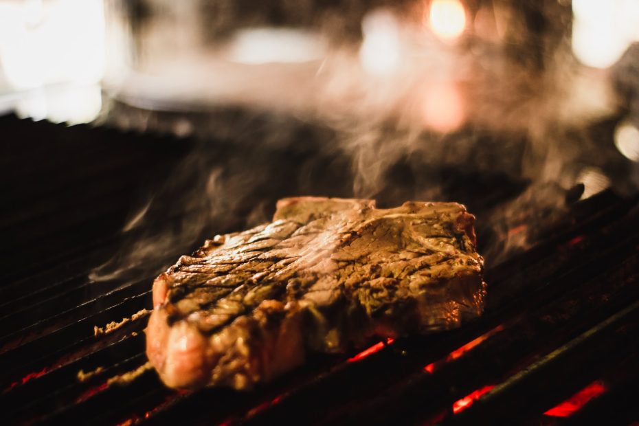 selective focus photography of grilled meat